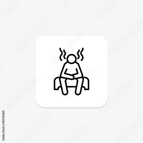 Steam Bath line icon, vector, pixel perfect, illustrator file