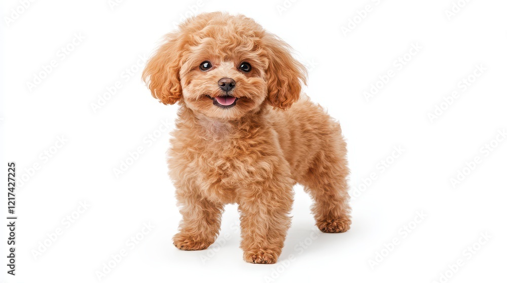 Adorable Apricot Toy Poodle Puppy Portrait Adorable Apricot Toy Poodle Puppy Portrait