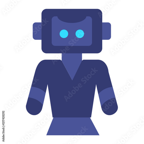 Vector Design Cybernetic Organism Icon Style