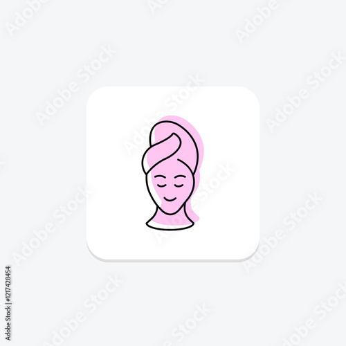 Spa Beauty color shadow thinline icon, vector, pixel perfect, illustrator file