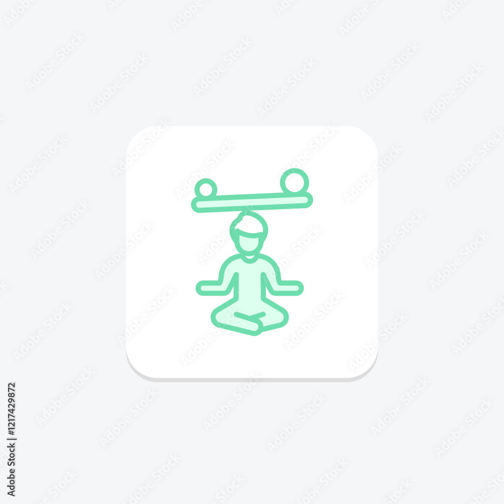 Wellness Balance duotone line icon, vector, pixel perfect, illustrator file Wellness Balance duotone line icon, vector, pixel perfect, illustrator file