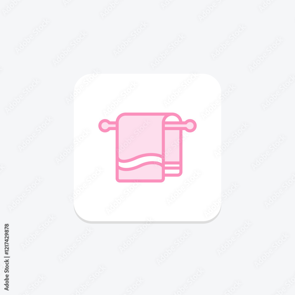 Towel duotone line icon, vector, pixel perfect, illustrator file Towel duotone line icon, vector, pixel perfect, illustrator file