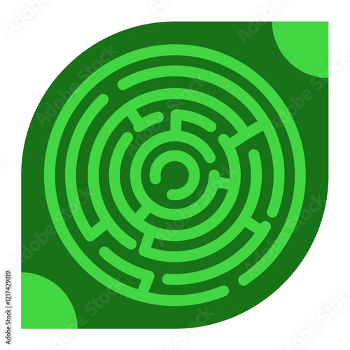 Vector Design Insightful Maze Icon Style