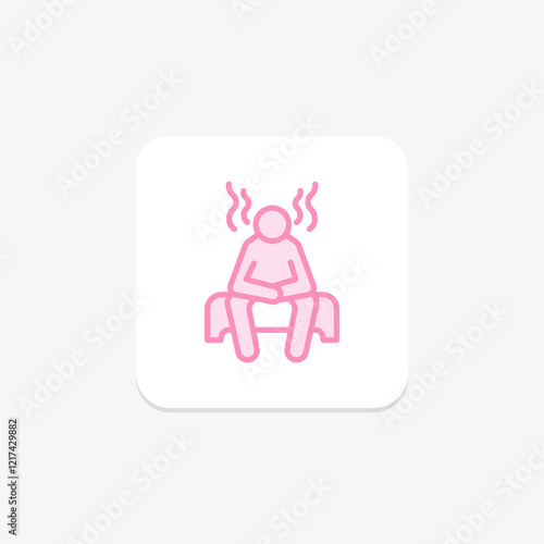 Steam Bath duotone line icon, vector, pixel perfect, illustrator file