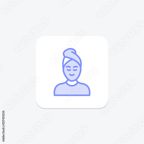 Spa Woman duotone line icon, vector, pixel perfect, illustrator file