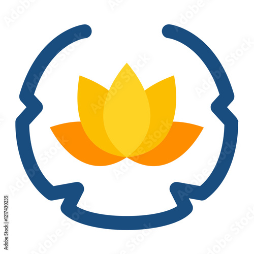 Vector Design Insightful Lotus Icon Style
