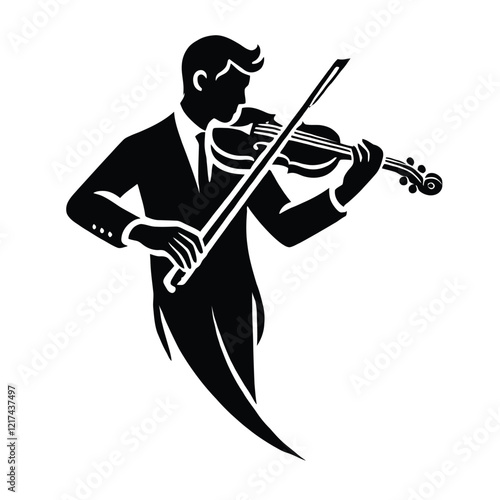 Violinist Silhouette