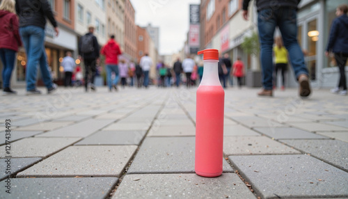 Wallpaper Mural Stink bomb toy prank on pavement in downtown area, April Fool's Day Torontodigital.ca