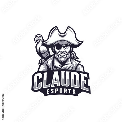 Claude MLBB hero character esport logo design