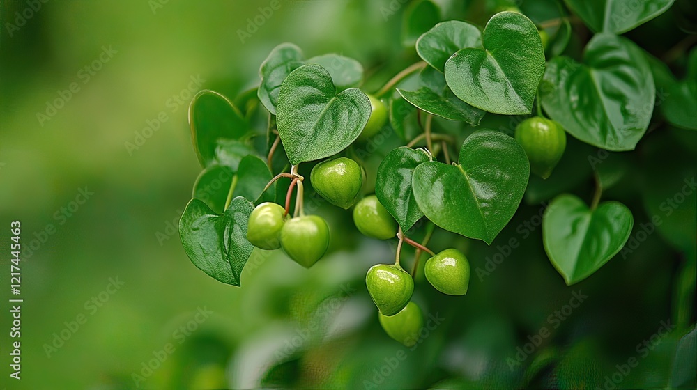 Green berries branch, garden, bokeh background, nature, food Green berries branch, garden, bokeh background, nature, food