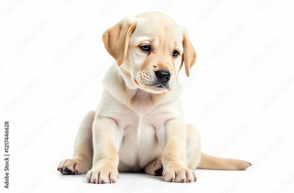 Labrador puppy on a white background Labrador puppy on a white background