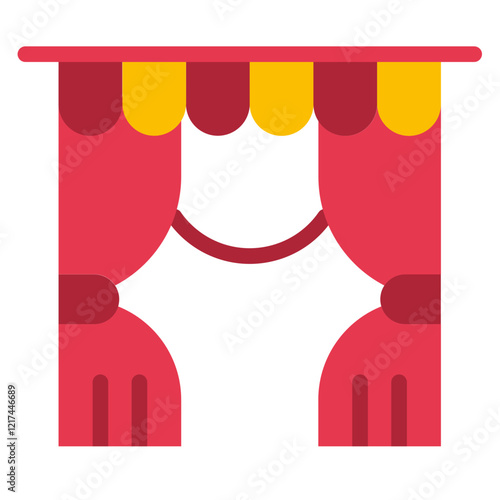 Vector Design Curtains Icon Style