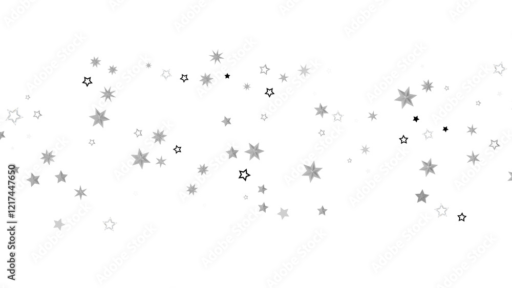 A digital illustration of scattered stars against a black background A digital illustration of scattered stars against a black background