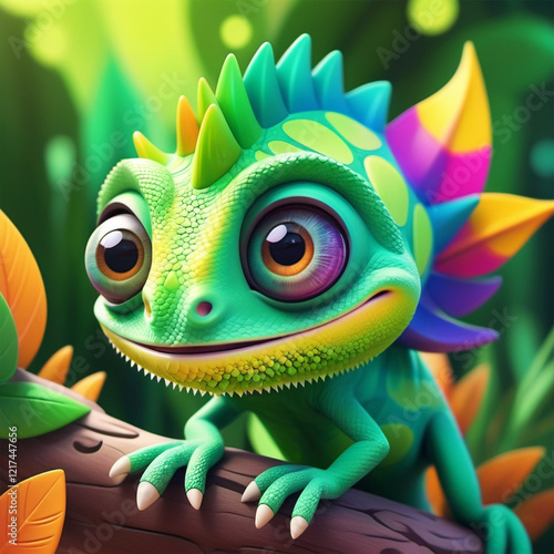 Cute chameleon Image