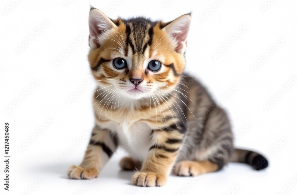 Scottish kitten on a white background Scottish kitten on a white background