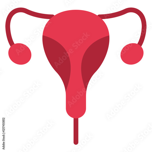 Vector Design Ovarian Cancer Icon Style