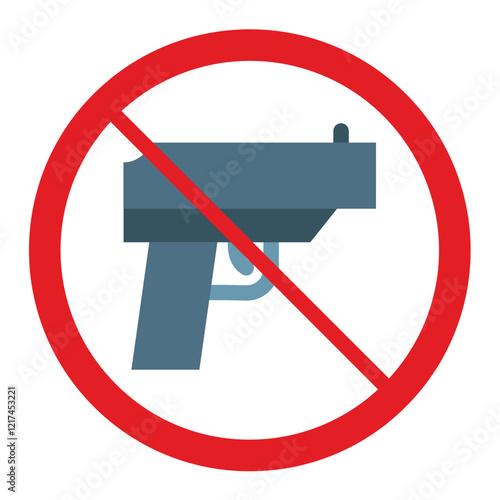 Vector Design No Firearms Icon Style