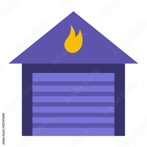 Vector Design Fire Station Icon Style