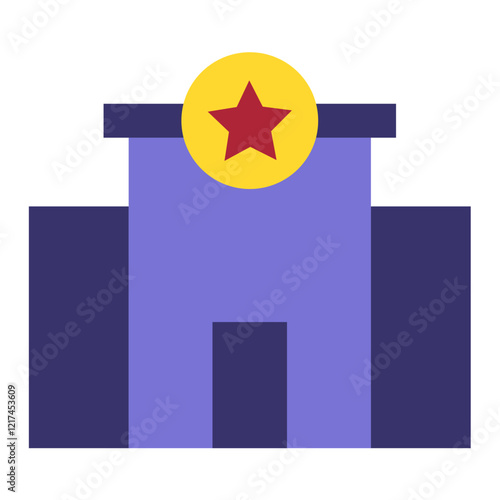 Vector Design Police Station Icon Style