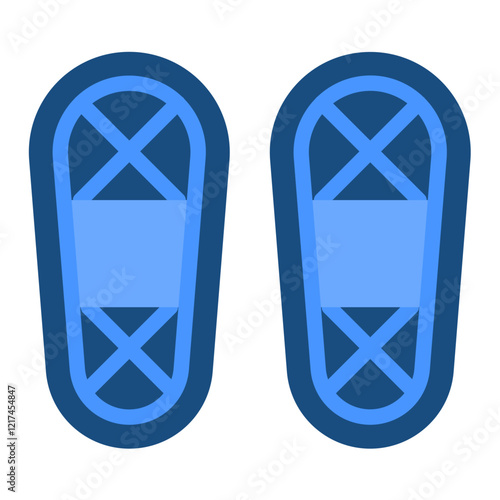 Vector Design Snowshoe Trail Icon Style