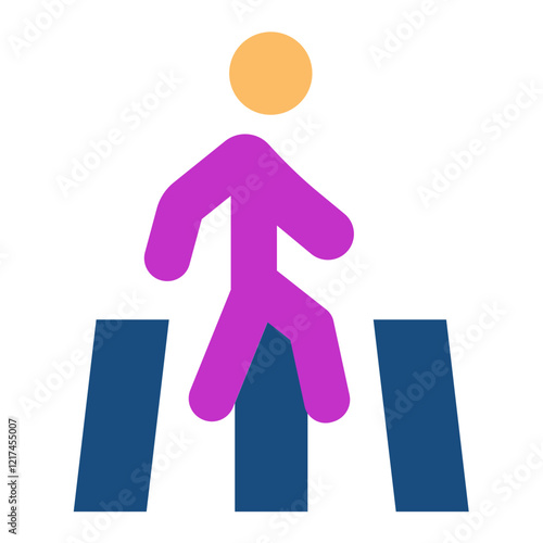 Vector Design Pedestrian Zone Icon Style