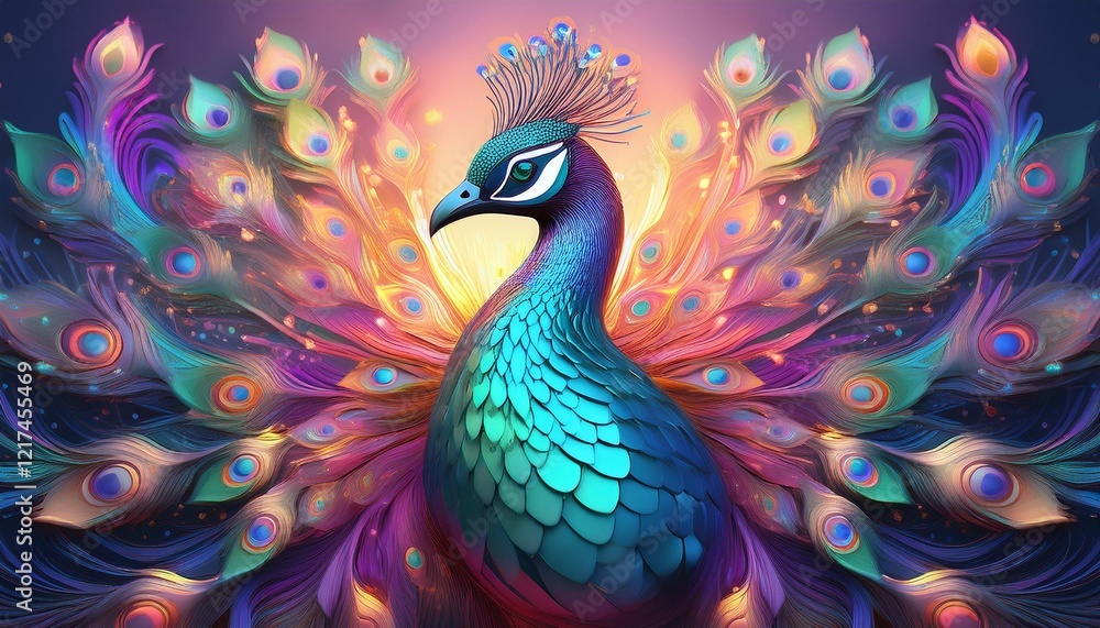 Fototapeta premium peacock with feathers