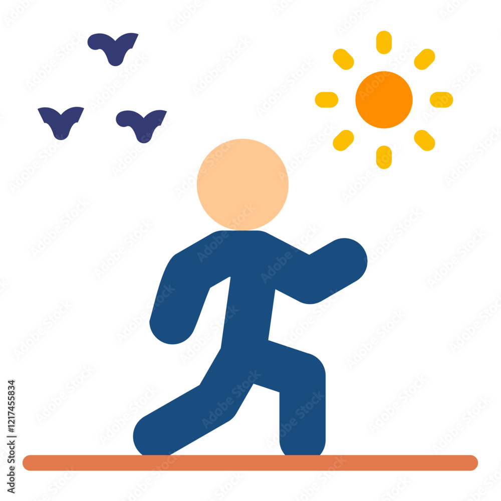 Vector Design Wellness Walkway Icon Style Vector Design Wellness Walkway Icon Style
