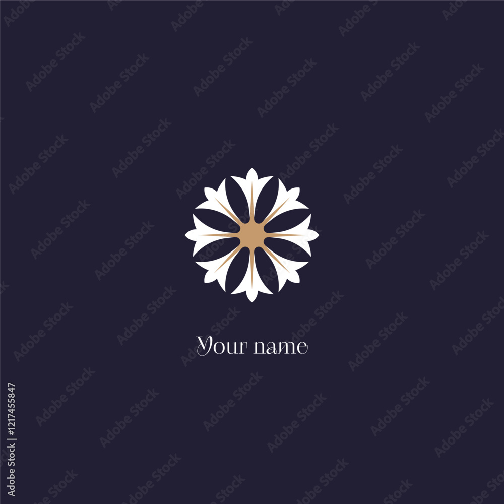 Logo Cornflower. Prestigious, expensive, delicate, cool, fresh, light, laconic, minimalistic. Vector illustration Logo Cornflower. Prestigious, expensive, delicate, cool, fresh, light, laconic, minimalistic. Vector illustration