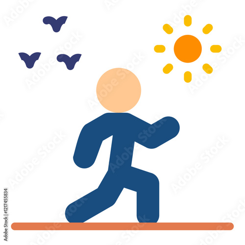 Vector Design Wellness Walkway Icon Style