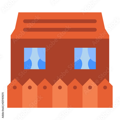 Vector Design Courtyard Icon Style