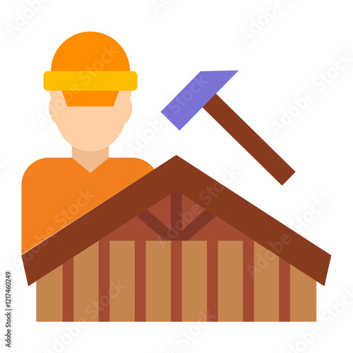 Vector Design Roofer Icon Style