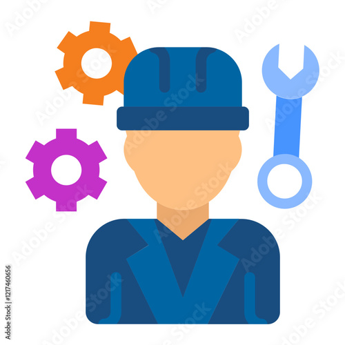 Vector Design Mechanical Engineer Icon Style