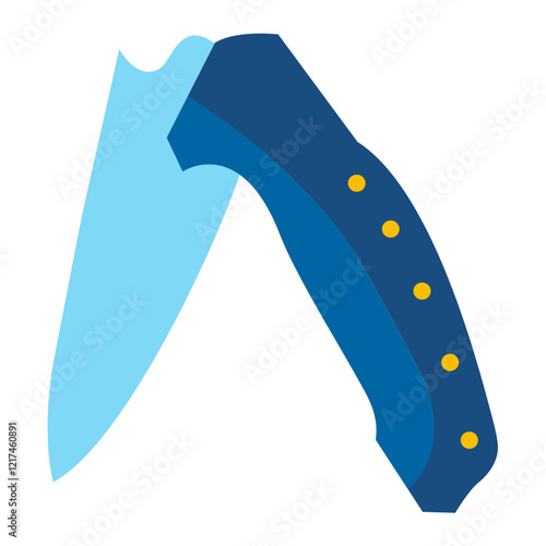 Vector Design Pocket Knife Icon Style