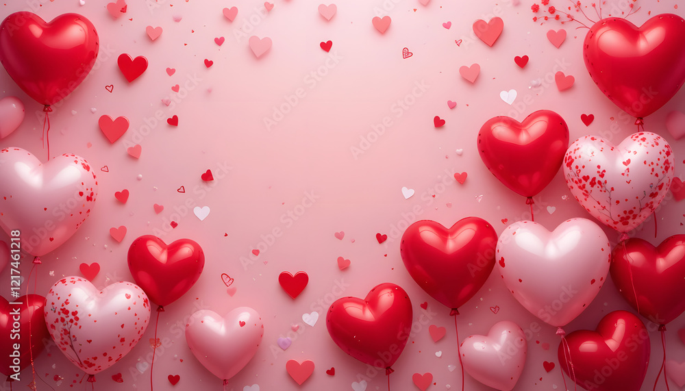 Romantic heart candies border on pink backdrop for valentine's day
Romantic heart candies border on pink backdrop for valentine's day