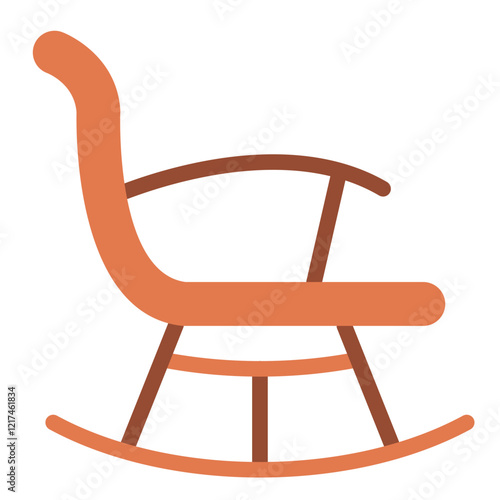 Vector Design Rocking Chair Icon Style