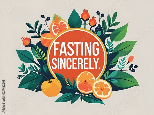 Fasting Sincerely with Citrus Fruits and Greenery photo