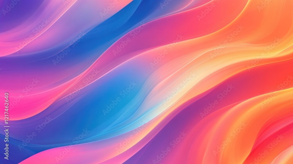Fototapeta premium Abstract colorful waves background.