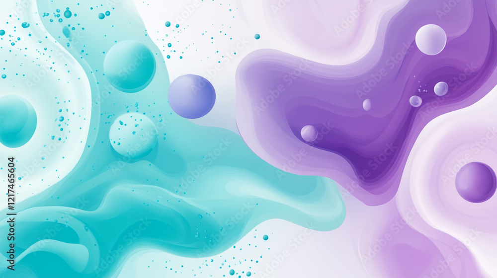 Soap bubbles creating foam on a blue liquid surface, Serum drops on a blue background. Top view, space for text. Soap bubbles creating foam on a blue liquid surface, Serum drops on a blue background. Top view, space for text.