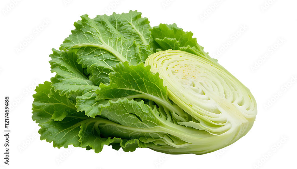 Fresh Chinese cabbage isolated on a white background, featuring vibrant green leaves, ideal for healthy recipes and culinary inspiration. Clipping path included. Fresh Chinese cabbage isolated on a white background, featuring vibrant green leaves, ideal for healthy recipes and culinary inspiration. Clipping path included.