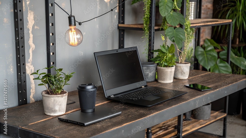 Fototapeta premium Stylish Work from Home 