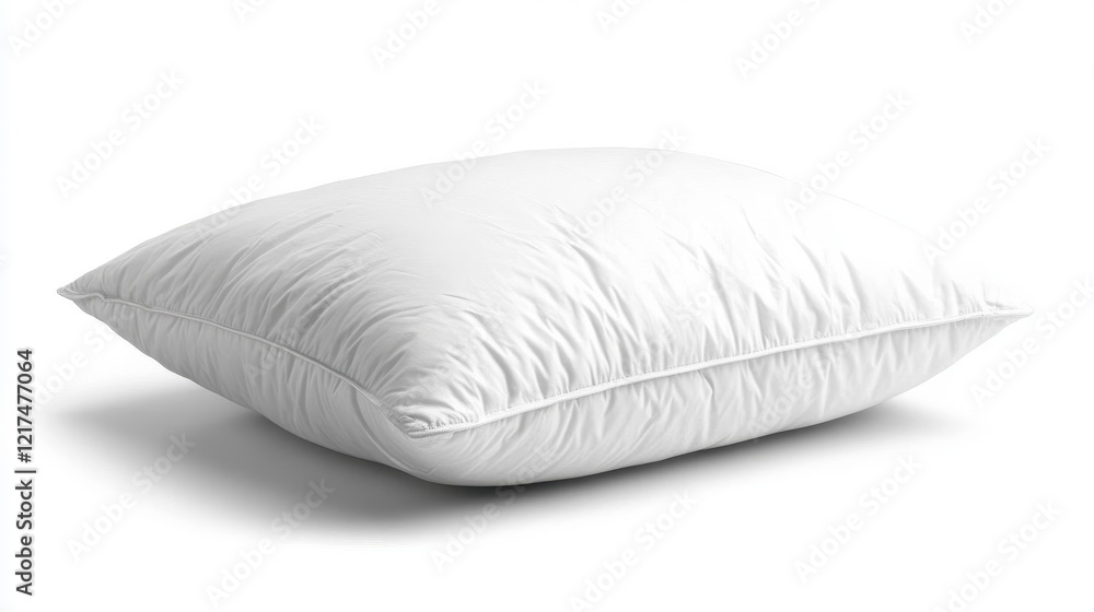 Soft White Pillow on a Plain Background Soft White Pillow on a Plain Background