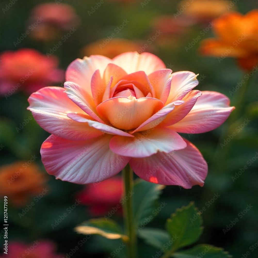 Fototapeta premium pink and yellow flower