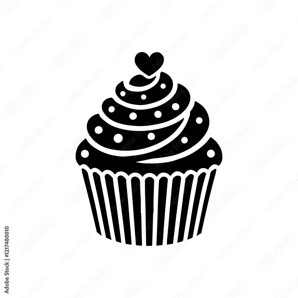 Cup cake icon vector flat illustration design. Cup cake icon vector flat illustration design.