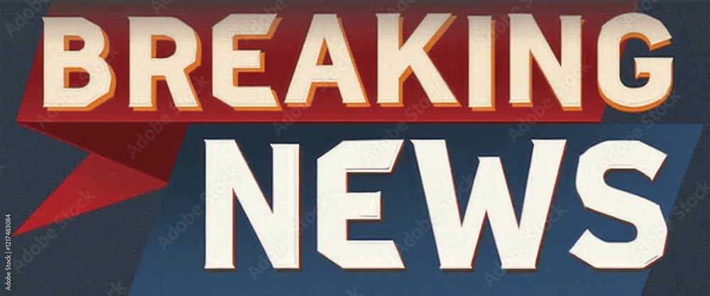 A striking Breaking News graphic features bold lettering in vibrant colors, set against a contrasting background. The energetic design captures attention, conveying urgency and excitement, perfect for A striking Breaking News graphic features bold lettering in vibrant colors, set against a contrasting background. The energetic design captures attention, conveying urgency and excitement, perfect for
