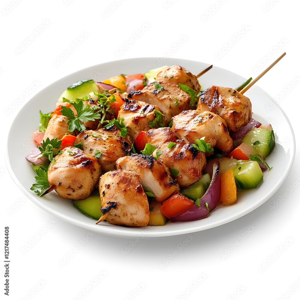Fresh Chicken and Vegetables Kebab Fresh Chicken and Vegetables Kebab