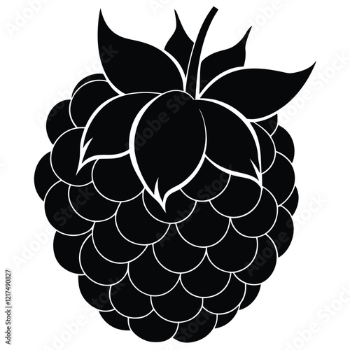 Blackberry Fruit Icon Vector Graphic