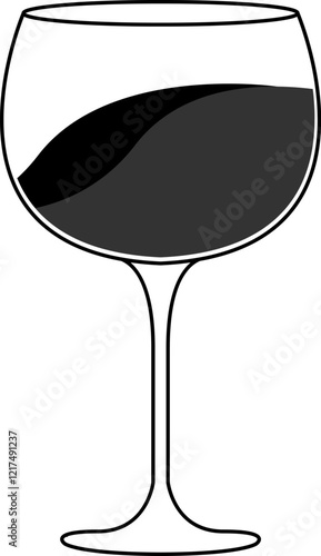 Simple vector icon. Flat illustration on a theme alcoholic glassware