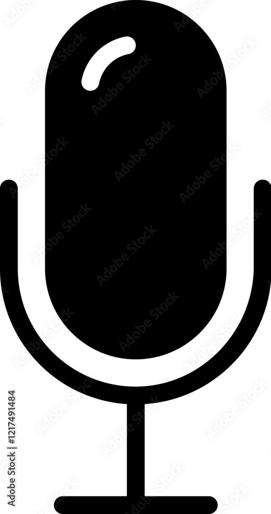 Simple vector icon. Flat illustration on a theme microphone Simple vector icon. Flat illustration on a theme microphone