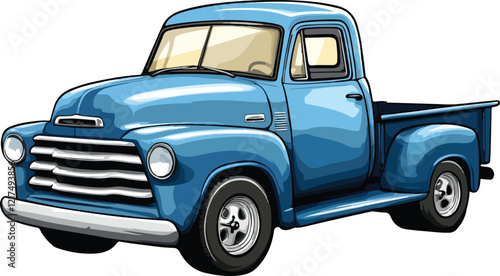 Pickup Truck Vector Illustration