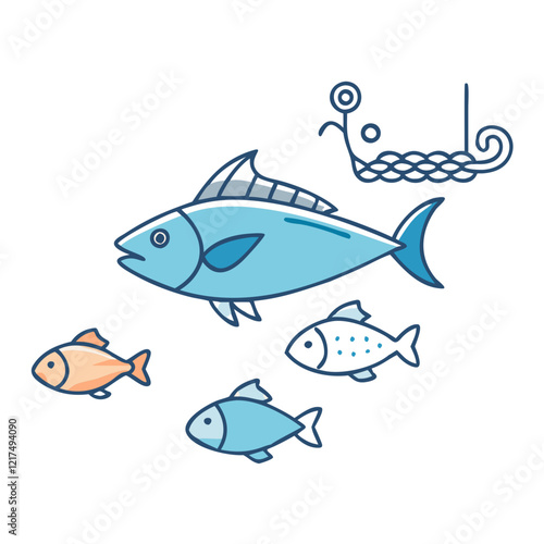 fisheries icon, fisheries vector illustration-simple illustration of fisheries, perfect for fisheries logos and icons